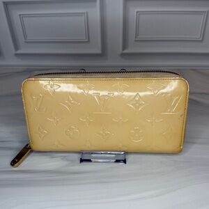 Louis Vuitton Vernis Cream Long Zip Wallet | Zippy | Full Set